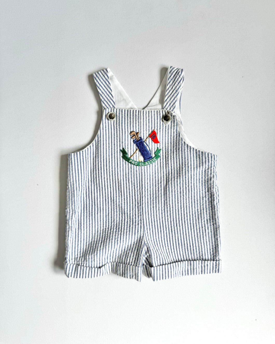 Vintage Pro Classic Golf Seersucker Rompers 0-3M (60cm)