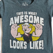 Load image into Gallery viewer, USED Popeyes “This is what Awesome Looks Like!” T-shirts XS 4/5T (110-120cm)
