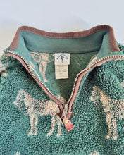 Load image into Gallery viewer, Vintage Horse AOP  Half Zipper Boa Tops 5/6T (115-120cm)
