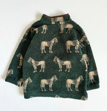 Load image into Gallery viewer, Vintage Horse AOP  Half Zipper Boa Tops 5/6T (115-120cm)
