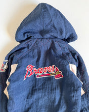 Load image into Gallery viewer, Vintage MLB/Starter Atlanta Braves Nylon Puffer Hoodie Jacket  Kids S/5-6T (110-120cm)
