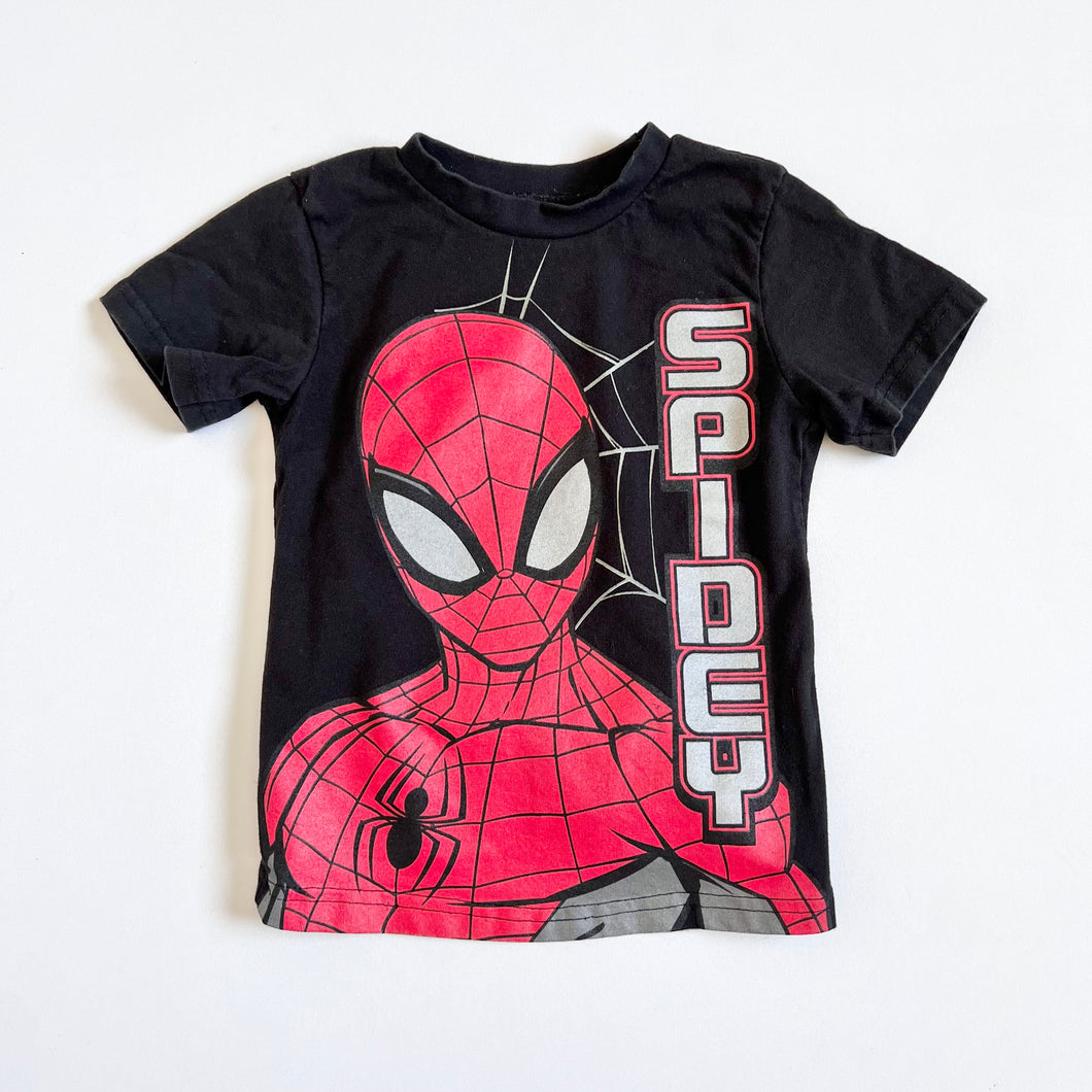 USED Spidey Spider-Man T-shirts Black 4/5T (100-110cm)