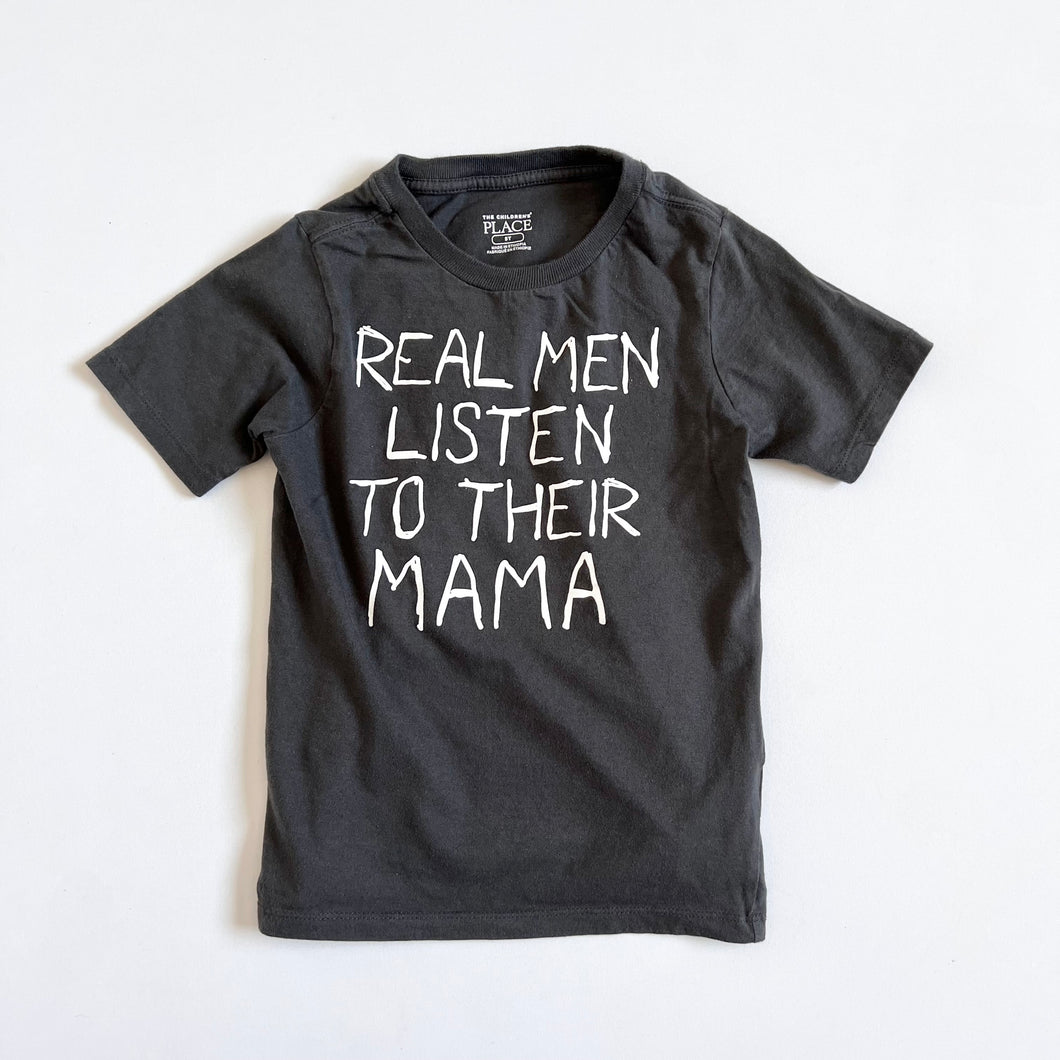 USED The Children’s Place “REAL MAN LISTEN TO THEIR MAMA” Slogan T-shirts 5T (110cm)