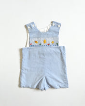 画像をギャラリービューアに読み込む, USED Fish Embroidery Jon Jon Rompers Plaids 3T (95cm)
