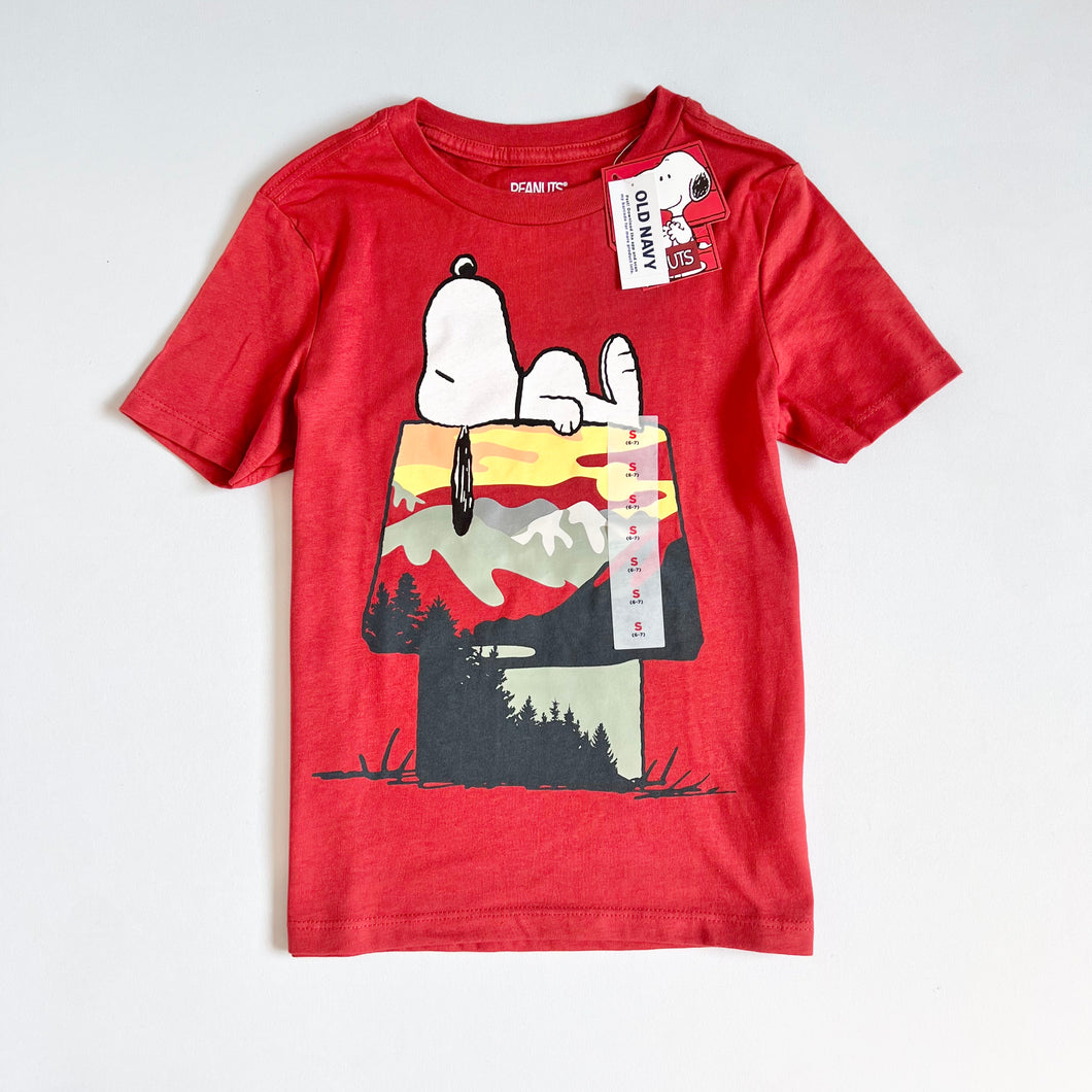 NEW OLD NAVY×PEANUTS Snoopy T-shirts Red S 6-7 (120-130cm)