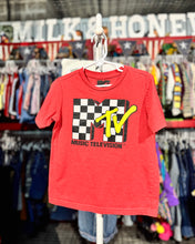 Load image into Gallery viewer, USED MTV Checker Logo T-shirt Youth XS 4/5T (100-110cm)
