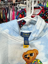 Load image into Gallery viewer, USED Polo Ralph Lauren Bear Blue Tie-Dye Hoodie 5T (110cm)

