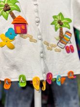 Load image into Gallery viewer, Vintage Heartsrings Tropical Knit Cardigan 5/6T (110cm)
