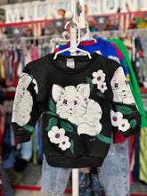 Load image into Gallery viewer, Vintage Cat Black Sweatshirt 2T (90cm)
