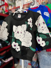Load image into Gallery viewer, Vintage Cat Black Sweatshirt 2T (90cm)
