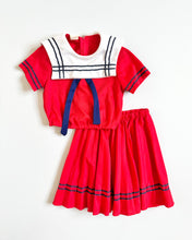 画像をギャラリービューアに読み込む, Vintage Sailor Top and Skirt Set 5T (100-110cm)
