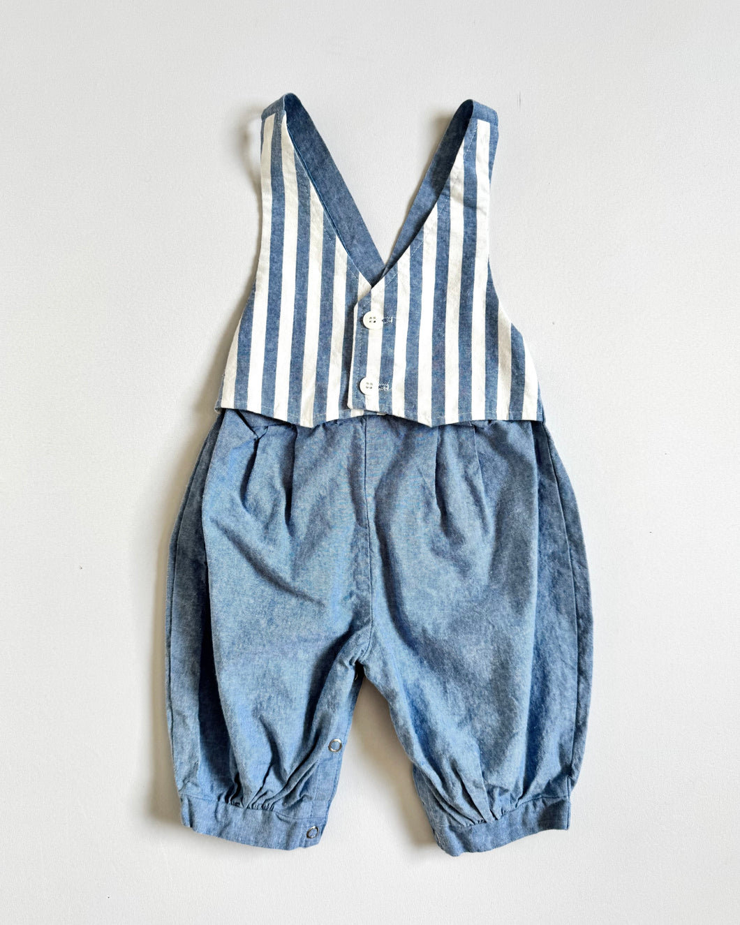 Vintage Striped Short Bubble Overall 24M (85cm)