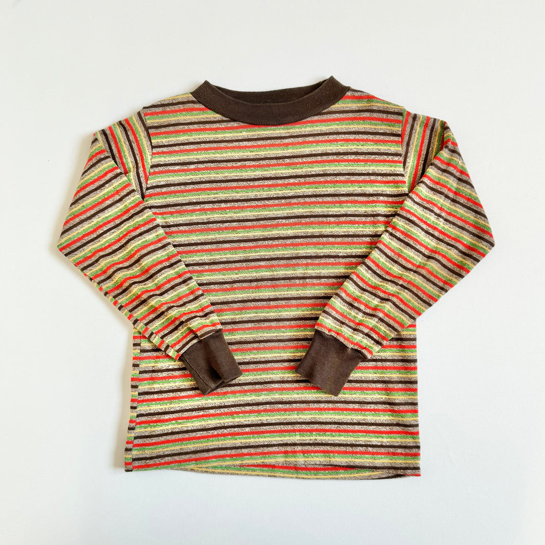 Vintage Buster Brown Striped Long Tee 3/4T (90-100cm)