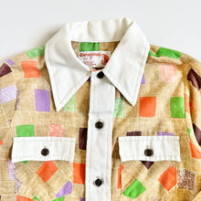 Load image into Gallery viewer, Vintage ‘70s Garanimal Squares Pattern Shirts 7 (120cm)
