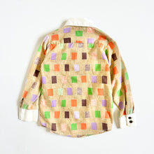 Load image into Gallery viewer, Vintage ‘70s Garanimal Squares Pattern Shirts 7 (120cm)
