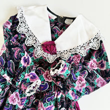 Load image into Gallery viewer, Vintage Allison Ann Roses/Velvet Dress Purple 4T(100cm)
