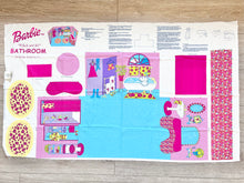 画像をギャラリービューアに読み込む, 2002 Barbie Fold and Go Fabric Panel Doll House “Bathroom”
