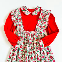 Load image into Gallery viewer, Vintage Miss Quality Floral/Velvet Dress Size 6 (115-120cm)
