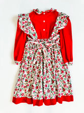 Load image into Gallery viewer, Vintage Miss Quality Floral/Velvet Dress Size 6 (115-120cm)
