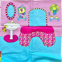 画像をギャラリービューアに読み込む, 2002 Barbie Fold and Go Fabric Panel Doll House “Bathroom”
