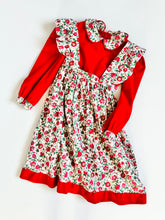 Load image into Gallery viewer, Vintage Miss Quality Floral/Velvet Dress Size 6 (115-120cm)
