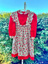 Load image into Gallery viewer, Vintage Miss Quality Floral/Velvet Dress Size 6 (115-120cm)
