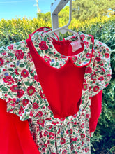 Load image into Gallery viewer, Vintage Miss Quality Floral/Velvet Dress Size 6 (115-120cm)
