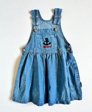 画像をギャラリービューアに読み込む, Vintage Weebok Anchor Denim Overall Dress 3T (95cm)
