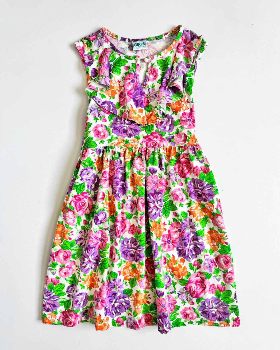 Vintage Floral Tank Top Dress Kids 8/10 (130-135cm)