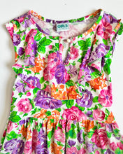 画像をギャラリービューアに読み込む, Vintage Floral Tank Top Dress Kids 8/10 (130-135cm)
