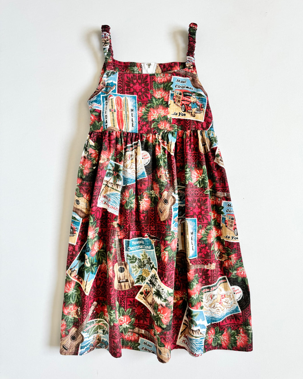 USED Reyn Spooner Aloha Hawaiian Santa Clause Dress 6 (120cm)