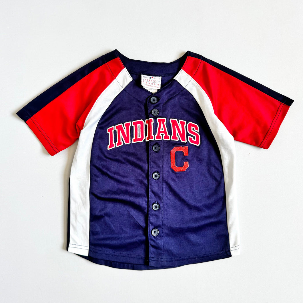 USED MLB Indians Baseball Jersey Shirt 4/5T (100-110cm)