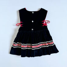 Load image into Gallery viewer, Vintage Black Velvet Dress 2T (90cm)
