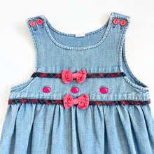 Load image into Gallery viewer, Vintage Apple Embroidered Denim Dress 3T (95cm)
