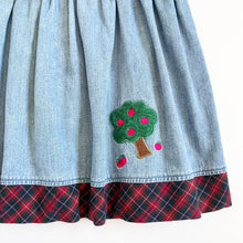 Load image into Gallery viewer, Vintage Apple Embroidered Denim Dress 3T (95cm)
