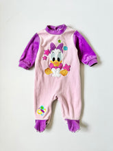 Load image into Gallery viewer, Y2K Disneyland Parks Daisy Velour Footie Coverall 6M (65cm)
