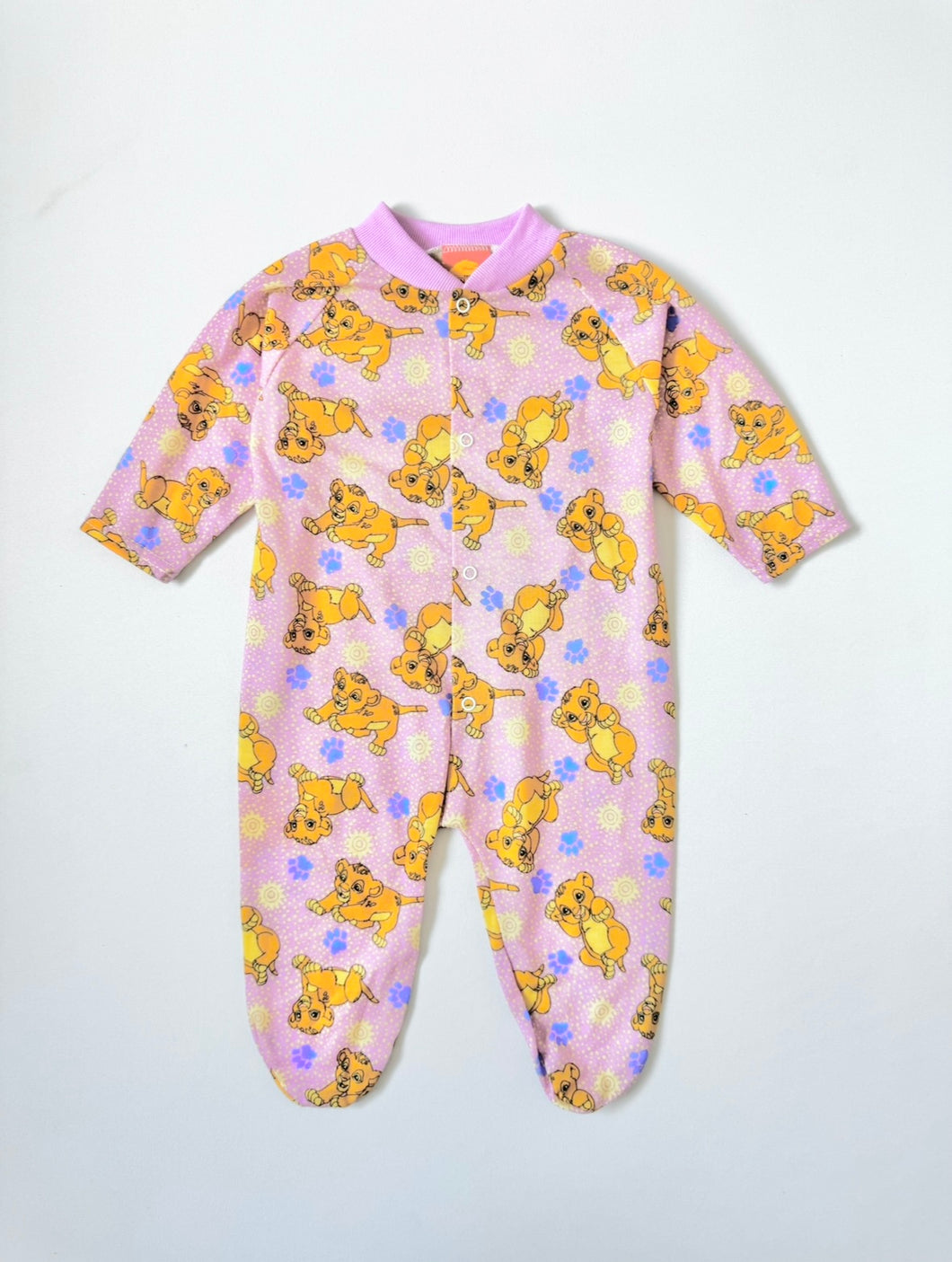 Vintage Disney The Lion King Simba Footie Coveralls 6-9M (65-70cm)