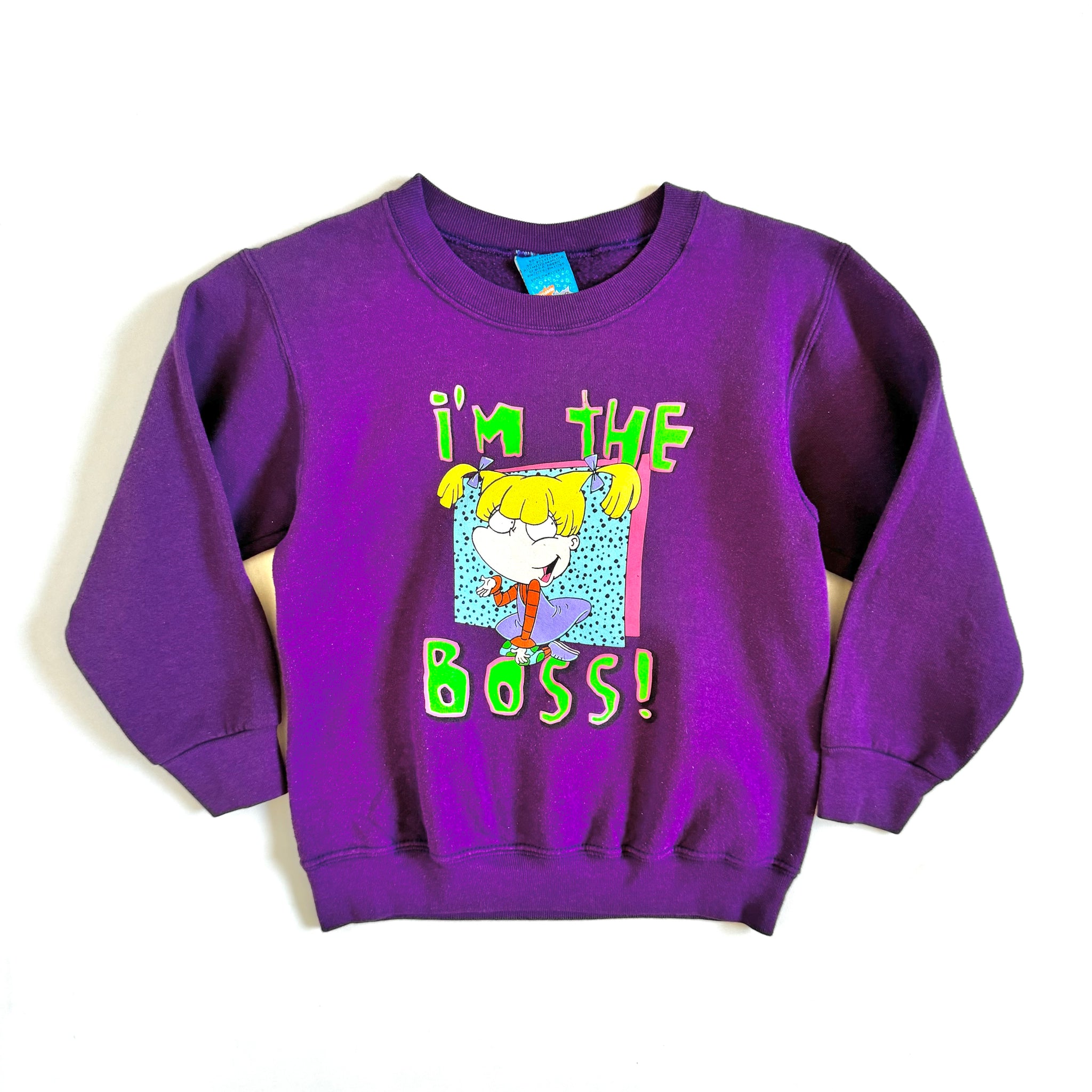 Vintage 1997 Nickelodeon Rugrats Sweatshirt Purple Youth M 10 12 130 140cm