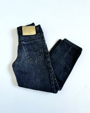 Load image into Gallery viewer, Vintage Lee Black Denim 8 Slim/Best fits 6-7 (115-120cm)
