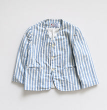 Load image into Gallery viewer, Vintage Neiman Marcus Pstel Blue Striped Jacket 4T (100cm)
