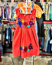 画像をギャラリービューアに読み込む, USED Flower Embroidered Dress Red 4T (100cm)
