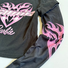 Load image into Gallery viewer, USED Barbie Biker Long Sleeve Crop T-shirts S/Kids 8-10 (130-140cm)
