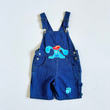 Load image into Gallery viewer, Vintage 2000 Blue’s Clues Denim Short Overall 4T (100cm)
