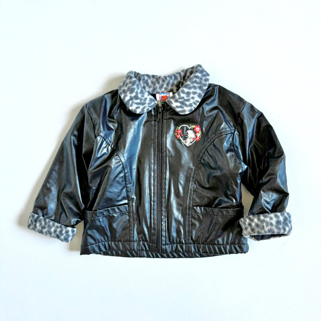 Y2K Peanuts Snoopy Jacket Black 2T (90cm)