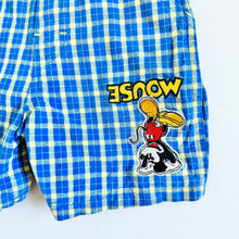 Load image into Gallery viewer, Y2K Disney Pluto and Mickey Mouse Plaids Short Overall 24M (85cm)
