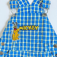 Load image into Gallery viewer, Y2K Disney Pluto and Mickey Mouse Plaids Short Overall 24M (85cm)
