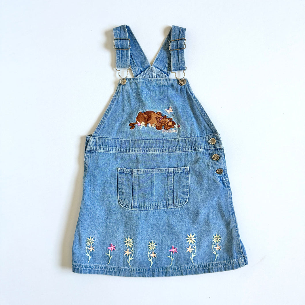 Y2K 2002 Scooby Doo Denim Overall Dress 5T (110-115cm)