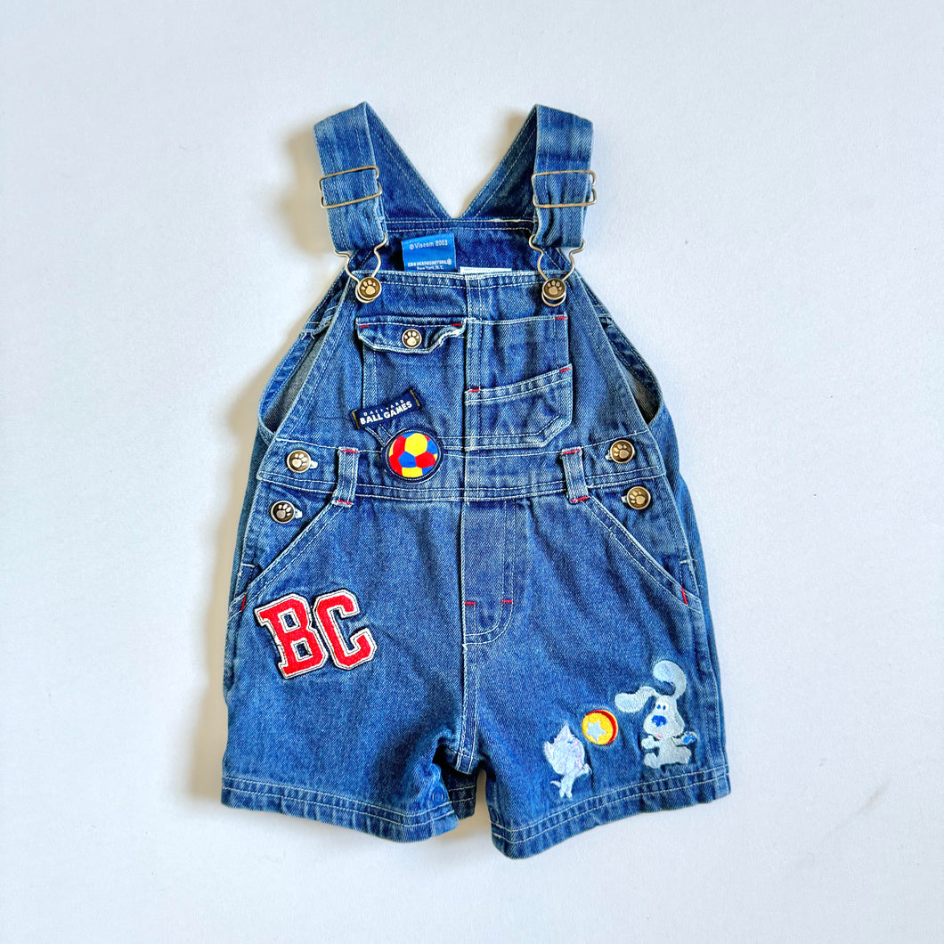 Y2K 2003 Blue’s Clues Short Overalls 12M (70-75cm)