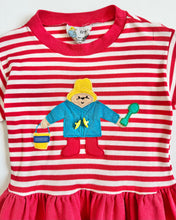 画像をギャラリービューアに読み込む, Vintage Paddington Bear Beach/Striped Dress 4T (100cm)
