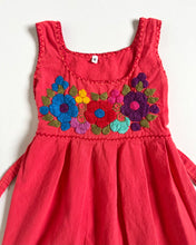 画像をギャラリービューアに読み込む, USED Flower Embroidered Dress Red 4T (100cm)
